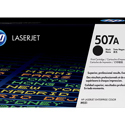 HP 507A Black  LaserJet Toner Cartridge (CE400A)-Genuine