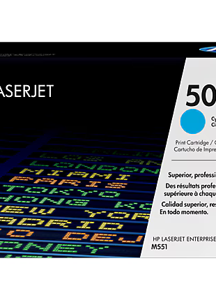 HP 507A Cyan  LaserJet Toner Cartridge (CE401A)-Genuine