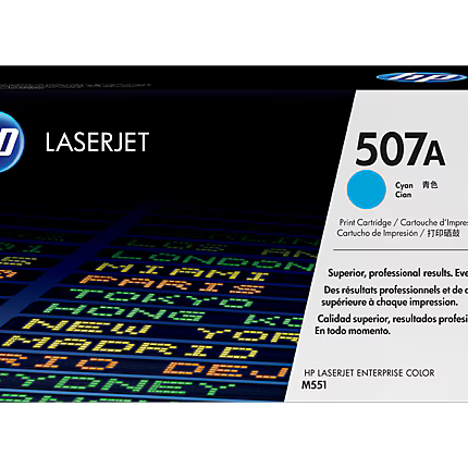 HP 507A Cyan  LaserJet Toner Cartridge (CE401A)-Genuine