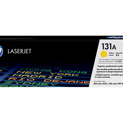 HP 131A Yellow LaserJet Toner Cartridge (CF212A)-Genuine