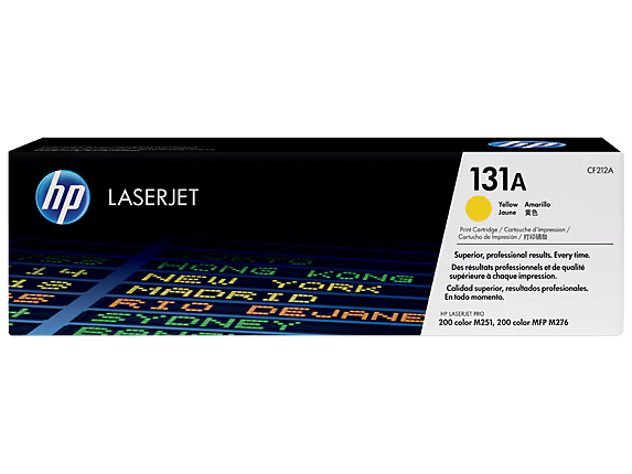 HP 131A Yellow LaserJet Toner Cartridge (CF212A)-Genuine