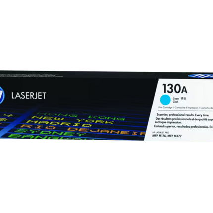 HP 130A Cyan LaserJet Toner Cartridge(CF351A)-Genuine