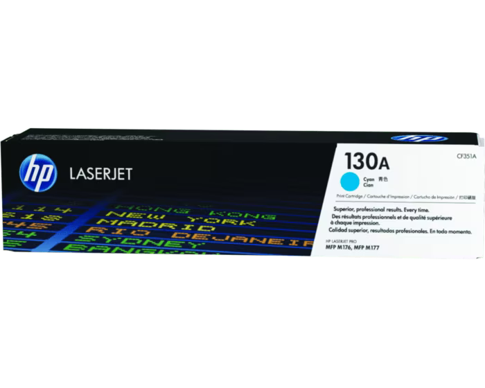 HP 130A Cyan LaserJet Toner Cartridge(CF351A)-Genuine