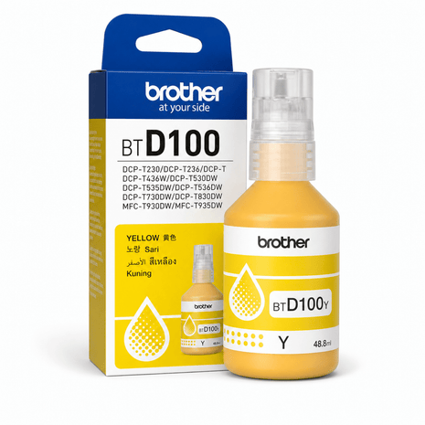 Brother BTD100 Yellow Ink Bottle 48.8ml - Emerging Computers Ltd
