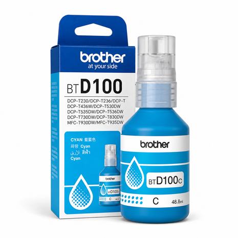 Brother BTD100 Cyan Ink Bottle 48.8ml