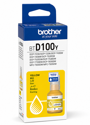 Brother BTD100 Yellow Ink Bottle 48.8ml