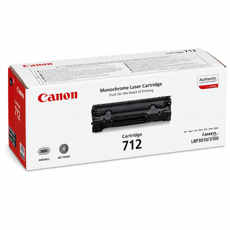 Canon 712 black toner cartridge- Genuine - Emerging Computers Ltd