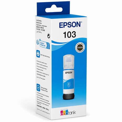 Epson 103 EcoTank Cyan Ink Bottle 65 ml - Emerging Computers Ltd