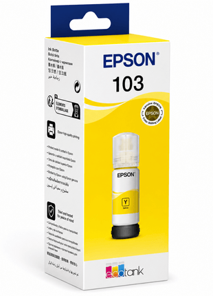 Epson 103 Ecotank Yellow Ink Bottle 65 ml - Emerging Computers Ltd