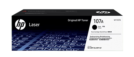 HP 107A Black Laser Toner Cartridge (W1107A)-Genuine