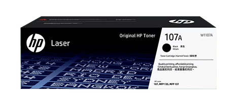 HP 107A Black Laser Toner Cartridge (W1107A)-Genuine