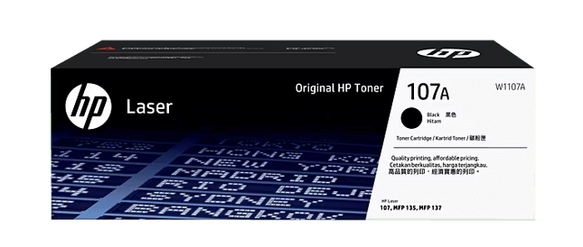 HP 107A Black Laser Toner Cartridge (W1107A)-Genuine