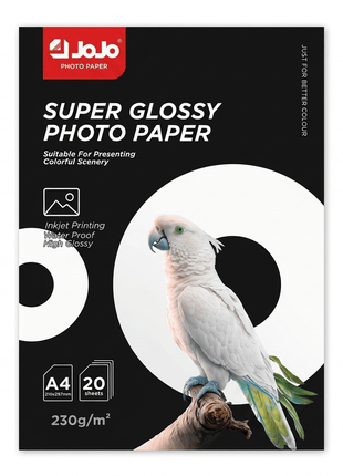 JOJO A4 SUPER GLOSSY PHOTO PAPER REAM OF 20 SHEETS - 230gsm - Emerging Computers Limited