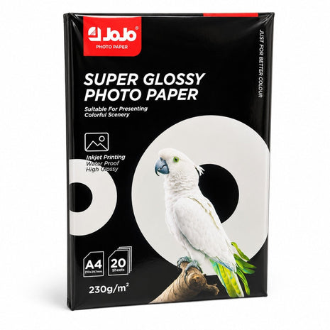 JOJO A4 SUPER GLOSSY PHOTO PAPER REAM OF 20 SHEETS-230gsm - Emerging Computers Ltd